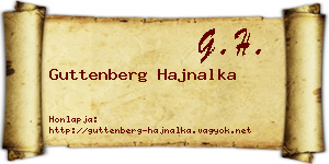 Guttenberg Hajnalka névjegykártya