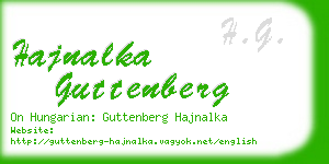 hajnalka guttenberg business card